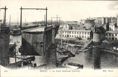 VINTAGE POSTCARD Brest the National Bridge