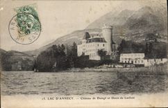CPA Lac d'Annecy Chateau de Duingt et Dents de Lanfont