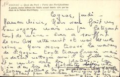 VINTAGE POSTCARD Cognac Quay of the Port