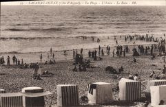 VINTAGE POSTCARD Lacanau Ocean the Beach the ocean the bath