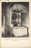 CPA Chateau de Pau Lit Louis XIV brode par les Dames de Saint Cyr 