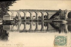 POSTAL Laval de la VENDIMIA el tren de la lavandería automática del viaducto