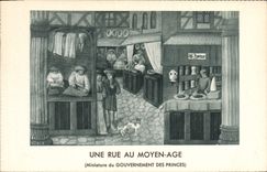 CPA Une Rue au Moyen Age Miniature du Gouvernement des Princies 