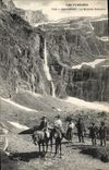 CPA Gavarnie La Grande Cascade Chevaux