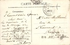 La POSTAL Saint Laurent de la VENDIMIA encendido separa la iglesia