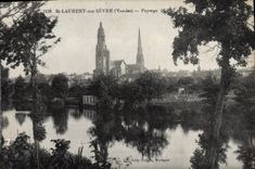 VINTAGE POSTCARD St Laurent On Separates Landscape