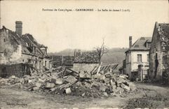 Alrededores de la POSTAL de la VENDIMIA de Compiegne Cambronne el cuarto de la danza de Militaria