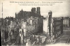 CPA Reims Dans Ses Annees de Bombardements Cathedrale
