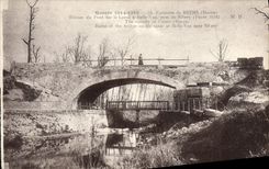 CPA Environs de Reims Ruines du Pont sur le Canal a Belle Vue pres de Sillery Militaria