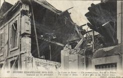 CPA Reims Le Crime Guerre Europeenne Rue de la prison Militaria