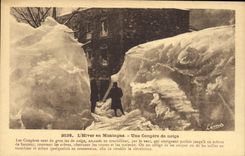 VINTAGE POSTCARD the Winter in Mountain a Snow-drift of Nelge