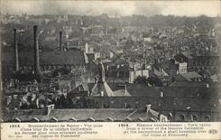 VINTAGE POSTCARD Rheims Bombardment Seen from of a tower of the famous cathedral