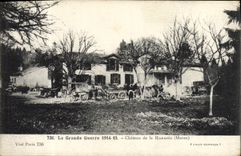 CPA Chateau de la Harazeee Militaria Attelage 