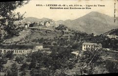 VINTAGE POSTCARD Levens Line of the Tram Excursion around Nice
