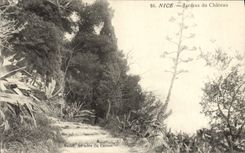 VINTAGE POSTCARD Nice Gardens of the Castle