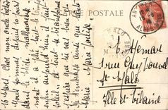 VINTAGE POSTCARD Cannes Seen from between the Rocks