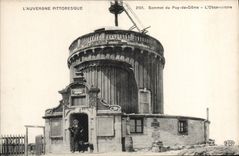 VINTAGE POSTCARD Picturesque Auvergne Summit of Puy de Dome the observatory