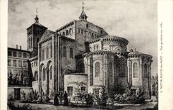 VINTAGE POSTCARD Notre Dame of the Port View in 1830