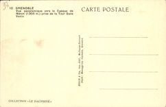 Opinión panorámica de Grenoble de la POSTAL de la VENDIMIA hacia el casco de Neron
