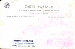 VINTAGE POSTCARD Treport the Church Seen Of the Public garden