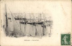 VINTAGE POSTCARD Royan Seen Of the Port Boats