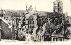 VINTAGE POSTCARD Soissons the Place of the Cloister and the Cathedral