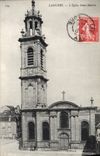 VINTAGE POSTCARD Langres the Church Holy Martin