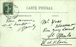 CPA Biarritz Le rocher de la vierge Effet de nuit