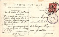 VINTAGE POSTCARD Aix Les Bains Hydropathic establishment and carrying Asses