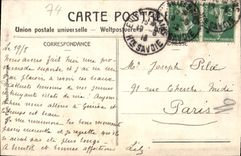 POSTAL Diablerets de la VENDIMIA y agua grande