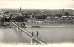 VINTAGE POSTCARD Toulouse the Bridge Saint Pierre and Transfers it