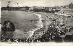 CPA Biarritz Vue Generale de la Plage