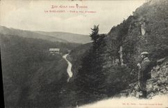 CPA Les Cols Des Vosges La Schlucht Vue a Vol D'Oiseau