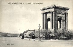 VINTAGE POSTCARD Montpellier the Water tower and the Aqueduct