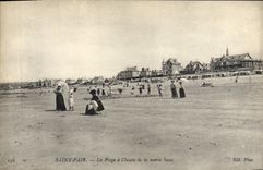 VINTAGE POSTCARD Holy Par the Beach with beure of the Low Marie