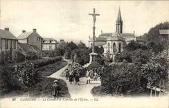 CPA Cabourg Le Calvaire et l'Abside de l'Eglise