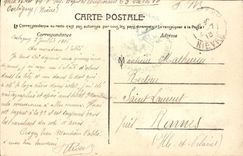 Iglesia Seine de Corbigny de la POSTAL de la VENDIMIA Saint