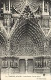 CPA Cathedrale de Reims Grand Portail Porche central