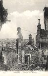 CPA Soissons Ruines rue Matigny Militaria 
