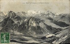 VINTAGE POSTCARD Massive of Pralognan seen of the Collar of Forelaz