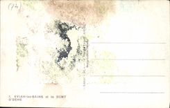 VINTAGE POSTCARD Evian Les Bains and the Tooth D' Oche