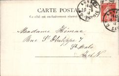 CPA Annecy Le port et le chateau