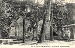 VINTAGE POSTCARD Holy Emilion Close Libourne Side Furnace bridge of the vault of the cloister of Cordeliers