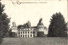 VINTAGE POSTCARD Castle of Northern Grossouvre Frontage