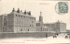 VINTAGE POSTCARD Berck Beach the Maritime Hospital and Gardens