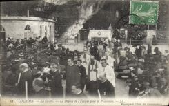 VINTAGE POSTCARD Heavy the Cave the Departure of the Bishop For the Procession