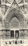 CPA Cathedrale de Reims Portail Central