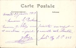 CPA Cathedrale de Reims Facade occidentale Groupe de l'ebrasement droite de la porte centrale La visitation