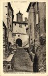 VINTAGE POSTCARD the Tarn Illustre Cords Carries clock and staircase of the Noster Lord's Prayer