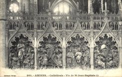 VINTAGE POSTCARD Amiens Cathedral Life of Saint Jean Baptist